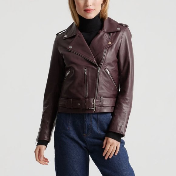 Quince Jackets & Blazers - Quince 100% Leather Motorcycle Jacket